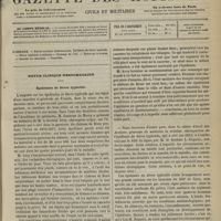 0325 - Page 313 - Sommaire / Revue clinique hebdomadaire. Épidémies de fièvre typhoïde