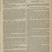 0343 - Page 331 - Hôpital des Enfants-malades. M. Bouchut. De l'influence des impressions morales sur la production et sur la guérison de certaines paralysies / Hôpital Cochin. M. Desprès. Cas rare de hernie inguinale droite interstitielle étranglée derrière le testicule arrêté à l'anneau. Opération. Mort. (Observation recueillie par M. Brun...)