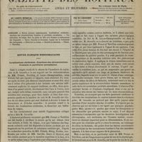 0349 - Page 337 - Sommaire / Revue clinique hebdomadaire. Localisations cérébrales. Fonctions des circonvolutions frontales et pariétales ascendantes