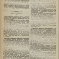 0352 - Page 340 - Royal College of Surgeons. M. Tim. Holmes. Leçons sur le traitement des anévrysmes. (Traduites de l'anglais par le Dr C. Caussidou) / Revue de la presse. Cancer du poumon. (Medical examiner, le 1er mars 1877) / Maladie de graves. Suture des paupières pour remédier à l'exophthalmie. Chémosis sphacèle de la conjonctive. Perte complète des deux yeux ; par Williams... (Compte rendu de la Société américaine d'ophtalmologie, dixième session, 1874) / Anévrysme poplité, guéri par la compression digitale. (Service du Docteur J.-A. de Moura). (Gaceta medica da Bahia, décembre, 1876) / De la formation des infarctus hémorrhagiques, par le Professeur C. Hueter. (Mémoire lu à la Société de médecine de Greiswald dans la séance du 13 janvier 1877). (Deutsche Med. Woch. 1877, n° 5)