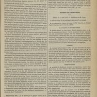 0353 - Page 341 - Revue de la presse. De la circulation du foie. (Cohnhein et Litten). (Deutsche Med. Wochenschr) / Rupture du foie. (Wiener med. Presse, 1877, p. 179) / Société de chirurgie. Séance du 11 avril 1877. A l'occasion du procès-verbal / Rapport. M. Paulet : Lithotritie chez la femme, déposée par M. Le Fort au nom de M. Bax... / Communication. M. Denucé... : Corps étrangers des voies aériennes