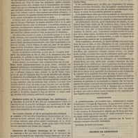0376 - Page 364 - Société de biologie. Séance du 14 avril 1877. Communications. Quelques points de physiologie pathologique de l'attaque d'épilepsie. M. Magnan / Quelques point de la physiologie des mollusques. M. Pouchet, au nom de M. Mer / De l'acuité visuelle et de la perception des couleurs. M. Landolt / Structure de l'organe électrique de la torpille. M. Janvier / Rapport. Influence des applications métalliques sur la sensibilité. M. Dumontpallier, au nom d'une commission composée de MM. Charcot, Luys et Dumontpallier / Présentations / Société de chirurgie. Séance du 18 avril 1877. Correspondance