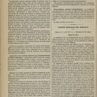 0386 - Page 374 - Société de biologie. Séance du 21 avril 1877. Communications. Mort subite dans la fièvre typhoïde. M. Dieulafoy / Application des courants dans les cas d'hémianesthésie d'origine organique. M. Magnan / Distance du centre optique de l'oeil au sommet de la cornée. M. Badal / Hémorrhagies pendant l'accouchement. M. Budin / Société médicale des hôpitaux. Séance du 13 avril 1877. Communication