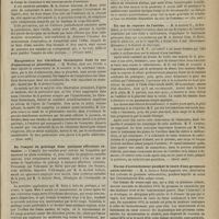 0393 - Page 381 - Revue de la presse. De l'utilité de la compression du thorax après l'opération de la thoracentèse. (France méd.) / Exagération des vibrations thoraciques dans un cas d'épanchement pleurétique. (Gaz. méd.) / De l'emploi du grattage dans quelques affections cutanées. (Lyon méd.) / Accidents dyspeptiques liés à une rétention d'urine. (Un. méd.) / Un cas de rupture de l'urèthe. (Bord. méd.) / Un cas d'accouchement pendant le cours d'une grossesse extra-utérine. (Gaz. obstét.) / Du traitement de la chorée par l'acide arsénieux