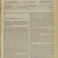 0445 - Page 433 - Sommaire / Hôpital des Enfants-malades. M. Bouchut. Pleurésie purulente. Migration de l'épanchement vers la région fessière. - Ponction aspiratrice par la fesse. - Autre pleurésie purulente : impossibilité de pratiquer l'aspiration du liquide par suite des adhérences du poumon sur le rachis