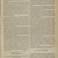 0463 - Page 451 - Revue clinique hebdomadaire. Kyste hématique formé aux dépens de l'épiploon gastro-hépatique / Thérapeutique. Les arsénico-ferriques dans la médecine des enfants et des jeunes filles ; par M. le Docteur Xavier Blanchin / Revue de la presse. Polype naso-pharyngien. Électrolyse. Amélioration, par le Docteur Viganoni...