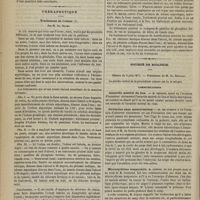 0520 - Page 508 - Royal College of Surgeons. M. Tim. Holmes. Leçons sur le traitement des anévrysmes. (Traduites de l'anglais par le Dr C. Caussidou) / Thérapeutique. Traitement de l'ozène. Par M. Ch. Brame / Société de biologie. Séance du 2 juin 1877. Communications. Ascaride mistral du lion. M. Chatin / Ovulation sans menstruation. M. De Synety / Microcythème temporaire. M. Lépine, en son propre nom et au nom de M. Germond / Anatomie pathologique de l'acné varioliforme. M Vidal, en son nom et au nom de M. André