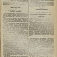 0561 - Page 549 - Revue clinique hebdomadaire. Blessure par arme à feu. - Balle restée dans la poitrine. Hémorrhagies pulmonaires répétées / Thérapeutique. Le fer, l'arsenic et le phosphore. Par M. le Docteur Xavier Blanchin / Société de chirurgie. Séance du 13 juin 1877. Présentations / Présentation de malade. Trachéotomie par le thermo-cautère. M. Paulet