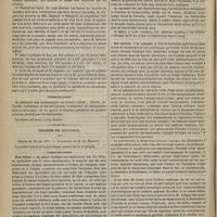 0602 - Page 590 - Académie de médecine. Séance du 26 juin 1877. Rapports / Communication / Société de biologie. Séance du 23 juin 1877. Communications. Des virus. M. Bert / De cuivre. M. Galippe