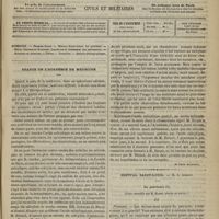 0621 - Page 609 - Sommaire / Séance de l'Académie de médecine [Dr Victor Revillout] / Hôpital Saint-Louis. M. E. Guibout. Le psoriasis. (Leçon recueillie par M. Magne...)