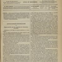 0629 - Page 617 - Sommaire / Revue clinique hebdomadaire. Étude nouvelle sur les symptômes de l'alcoolisme chronique