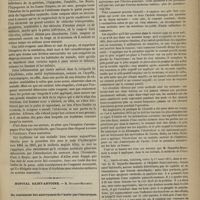 0663 - Page 651 - Hôpital de la Charité. M. Gosselin. I. Flexion incomplète et permanente de l'auriculaire due à l'existence d'une bride fibreuse. - II. Légère inflammation au-dessous d'un durillon du pied droit. - III. Eczéma érythémateux mercuriel à la suite d'une friction mercurielle / Hôpital Saint-Antoine. M. Dujardin-Beaumetz. Du traitement des anévrysmes de l'aorte par l'électrolyse