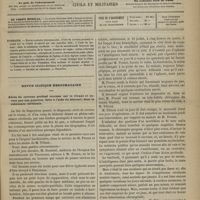 0677 - Page 665 - Sommaire / Revue clinique hebdomadaire. Abcès du cerveau profond reconnu sur le vivant et ouvert par une ponction, fait à l'aide du bistouri, dans la substance cérébrale