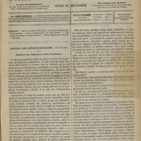 0709 - Page 697 - Sommaire / Hôpital des Enfants-malades. M. Bouchut. Guérison des tubercules isolés du poumon