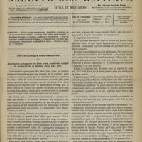 0725 - Page 713 - Sommaire / Revue clinique hebdomadaire. Association synergique des deux yeux, persistant malgré la paralysie de la sixième paire d'un côté