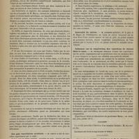 0738 - Page 726 - Société de biologie. Séance du 28 juillet 1877. Communications. Propriétés dissemblables des sensations électriques et tactiles. M. Bloch / Des gaz vasculaires artériels. M. Couty / Innocuité du cuivre. M. Galippe, de la part de M. Magne... / Influence sur la respiration, des injections de chloral dans le coeur, M. François Franck / Élection / Séance du 4 août 1877. Communications