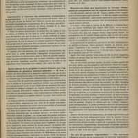 0745 - Page 733 - Revue de la presse. Laryngisme striduleux. (Journ. de méd. et de chir. prat.) / Contribution à l'histoire des péritonites traumatiques et puerpérales. (Rev. méd. de l'Est.) / Kyste sébacé de la paupière à parois formées par l'agglomération de plusieurs tumeurs sébacées. (Journ. d'oculist. et de chir.) / Fracture du crâne par application de forceps. Phénomènes de compression sur les régions motrices cérébrales. (Journ. de méd. et de chir. prat.) / Un cas de grossesse trigémellaire (Gaz. obstétr.)