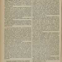 0750 - Page 738 - Revue clinique hebdomadaire. Service de M. Tillaux : luxation ischiatique de la hanche se transformant en sous-pubienne et réciproquement. - Parotidite suppurée. - Ligatures multiples du cordon dans la castration / Association synergique des deux yeux, persistant malgré la paralysie de la sixième paire d'un côté