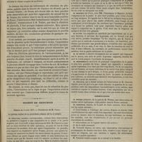 0753 - Page 741 - Rétention du placenta dans un cas d'avortement. Délivrance artificielle tardive ; guérison ; par le Docteur C. Beltz... / Société de chirurgie. Séance du 8 août 1877. M. Chauvel : Amputation de la jambe à la partie moyenne, par le procédé à deux lambeaux de Tille ; Suture des extrémités du long extenseur du pouce trois semaines après la section / Discussion / Présentations. M. Verneuil : Contribution à l'étiologie des varices / Rapports. M. Guéniot, une observation adressée par M. Ganiez... : Tétanos guéri par le chloral