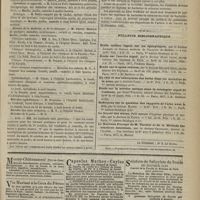 0835 - Page 823 - Chronique et nouvelles scientifiques. Pathologie et thérapeutique générales / Chimie médicale / Pathologie chirurgicale / Opérations et appareils / Histologie / Histoire de la médecine et de la chirurgie / Cliniques médicales / Cliniques chirurgicales / Clinique d'accouchement / Cours cliniques complémentaires / Ophthalmologie / Maladies syphilitiques / Maladies des voies urinaires / Maladies de la peau / Avis / Bulletin bibliographique