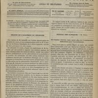 0853 - Page 841 - Sommaire / Séance de l'Académie de médecine. [Dr Brochin] / Hôpital des cliniques. M. Depaul. Des bassins rétrécis, mais ayant plus de 9 centimètres. Indications pour l'accouchement