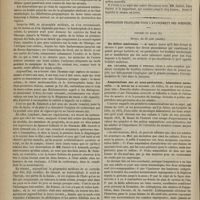0882 - Page 870 - Académie de médecine. Séance du 18 septembre 1877. Lecture. Du taenia en Syrie. M. Rochard / Rapport / Association française pour l'avancement des sciences. Congrès du Havre. Séance du 25 août (matin). Du délire malicieux. M. Dally / Amputations sus et sous-périostées, hémostase naturelle. M. Houzé de l'Aulnoit...