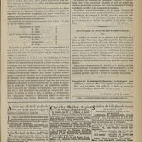 0883 - Page 871 - Association française pour l'avancement des sciences. Congrès du Havre. Séance du 25 août (matin). Amputations sus et sous-périostées, hémostase naturelle. M. Houzé de l'Aulnoit... (A suivre) / Chronique et nouvelles scientifiques