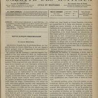 0885 - Page 873 - Sommaire / Revue clinique hebdomadaire. Le nouvel Hôtel-Dieu
