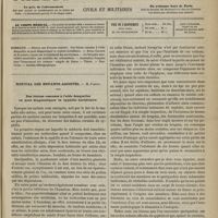 0893 - Page 881 - Sommaire / Hôpital des Enfants-Assistés. M. Parrot. Des lésions osseuses à l'aide desquelles on peut diagnostiquer la syphilis héréditaire
