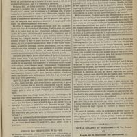 0991 - Page 979 - Hospice de Bicêtre. M. Legrand du Saulle. La peur des espaces (Agoraphobie, des allemands) / Dystocie par présentation de la face en position postérieure droite, très-élevée dans l'excavation du grand bassin. - Procidence du cordon ombilical depuis cinq heures. - Accouchement par la méthode des tractions mécaniques et manuelles combinées. - Succès pour la mère. Par M. le Docteur Pros / Royal college of surgeons. M. Tim. Holmes. Leçons sur le traitement des anévrysmes. (Traduites de l'anglais par le Dr C. Caussidou)