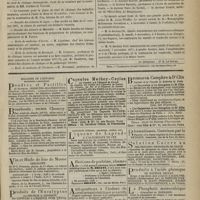 1019 - Page 1007 - Chronique et nouvelles scientifiques. Faculté de médecine de Nancy / Faculté de médecine de Lyon / Faculté des sciences de Lyon / Faculté des sciences de Marseille / Ecole de médecine d'Arras / École de médecine de Besançon / École de médecine de Clermont / École de médecine de Limoges / Distinctions honorifiques