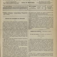 1021 - Page 1009 - Sommaire / Séance de l'Académie de médecine. [Dr Brochin] / Hospice de Bicêtre. M. Legrand du Saulle. La peur des espaces (Agoraphobie, des allemands)