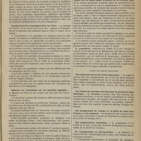 1057 - Page 1045 - Congrès de Genève. Section de médecine publique. Anémie des mineurs. M. Manouvriez... / Immigration des campagnes dans les villes. M. Dunant... / Influence de l'alcoolisme sur les maladies mentales. M. Magnan... / De la tuberculose traitée sur les montagnes et sur la plage méditerranéennes. M. Thaon... / Section des sciences biologiques. Des transplantations de tissus organiques. M. Zahn... / Des lésions du système nerveux dans la paralysie diphthéritique. M. Déjerine / Des changements de volume et de débit du coeur chez l'homme et les animaux. M. Franck / Des températures constantes. M. D'Arsonval / De l'antagonisme en thérapeutique. M. Prevost...