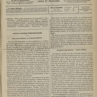 1069 - Page 1057 - Sommaire / Revue clinique hebdomadaire. Cas d'anencéphalie et d'hydrencéphalie / Accidents puerpéraux. - Abcès critique