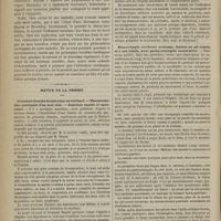 1088 - Page 1076 - Hôtel-Dieu de Marseille. M. A. Faubre. De l'insuffisance mitrale et des phénomènes cardiaques dans la fièvre typhoïde. (Leçon recueillie par le Docteur Garcin...) / Revue de la presse. Pleurésie franche double chez un vieillard. - Thoracocentèse pratiquée d'un seul côté. - Guérison rapide et spontanée. (Gaz. méd. de Bordeaux) / Hémorrhagie cérébrale ancienne, limitée au pli courbe et à son lobule, avec pachyméningite consécutive. (Lyon méd.) / Contracture du membre supérieur