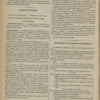 1090 - Page 1078 - Académie de médecine. Séance du 20 novembre 1877. Rapports / Lecture / Société de biologie. Séance du 10 novembre 1877. Communications. Commotion cérébrale. M. Duret / De la peptone. M. Benech / Localisations cérébrales dans la paralysie générale (lésions accidentelles surajoutées à l'encéphalite chronique interstitielle diffuse). M. Magnan / Chronique et nouvelles scientifiques