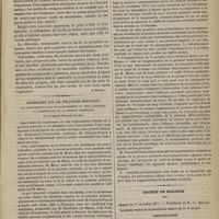 1119 - Page 1107 - Revue clinique hebdomadaire. Tumeur fibro-colloïde de la cuisse gauche ; désarticulation coxo-fémorale ; pas de réunion ; pansement phéniqué ; guérison / Recherches sur les influences nerveuses qui interviennent dans le ralentissement du coeur consécutif à l'augmentation de la pression artérielle. Par le Docteur François Franck / Société de biologie. Séance du 17 novembre 1877. Communications. Physiologie du bulbe. M. Laborde