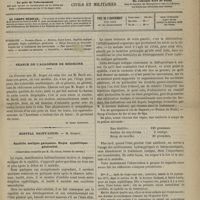 1157 - Page 1145 - Sommaire / Séance de l'Académie de médecine. [Dr Victor Revillout] / Hôpital Saint-Louis. M. Guibout. Syphilis maligne galopante. Rupia syphilitique généralisé. (Observation recueillie par M. Ch. Gille...)