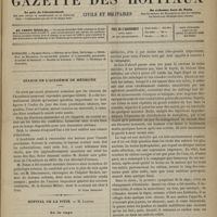 1181 - Page 1169 - Sommaire / Séance de l'Académie de médecine. [Dr Victor Revillout] / Hôpital de la Pitié. M. Lasègue. De la rage
