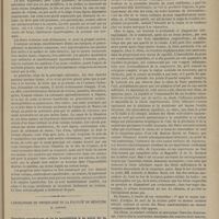 0025 - Page 13 - Hôpital Saint-Antoine. M. Lancereaux. Deux observations de diabète sucré à marche rapide avec destruction presque complète du pancréas / Laboratoire de physiologie de la Faculté de médecine. M. Laborde. Troubles trophiques et de la sensibilité à la suite de la lésion expérimentale de la racine descendante du trijumeau dans le bulbe