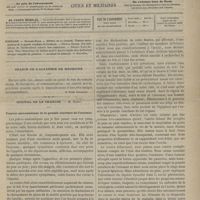 0037 - Page 25 - Sommaire / Séance de l'Académie de médecine. [Dr Victor Revillout] / Hôpital de la Charité. M. Hardy. Tumeur sarcomateuse de la grande courbure de l'estomac
