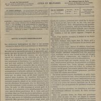 0045 - Page 33 - Sommaire / Revue clinique hebdomadaire. Des altérations histologiques du coeur et des muscles volontaires dans les fièvres pernicieuses et rémittentes