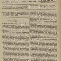 0053 - Page 41 - Sommaire / Hôpital Necker. M. Potain. De la tuberculisation pulmonaire. Difficulté du diagnostic