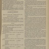 0065 - Page 53 - Policlinique chirurgicale. Deux opérations de résection du maxillaire supérieur suivies de guérison ; par le Docteur Charles Hardy / Académie de médecine. Séance du 15 janvier 1878. Correspondance non officielle / Élection / Revue de la presse. Paralysie complète du nerf moteur oculaire commun, à droite ; hémiplégie incomplète à gauche. (Prog. méd.) / De la dilatation du canal de l'urèthre par l'urine