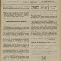 0085 - Page 73 - Sommaire / Séance de l'Académie de médecine. [Dr Victor Revillout] / Hôpital des Enfants-Malades. M. Bouchut. De la numération des globules du lait pour l'analyse du lait de femme dans ses rapports avec le choix des nourrices et la direction de l'allaitement