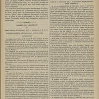 0097 - Page 85 - Clinique des maladies de la bouche. M. E. Magitot. De la gingivite. - Ses différentes formes. - Essai de classification. - Son traitement par l'acide chromique monohydraté. Leçons et observations recueillies par M. le Docteur Th. David / Société de chirurgie. Séance annuelle du 23 janvier 1878. Présentations. M. Desprès, de la part de M. Bertin... : Calcul salivaire / M. Cazin... : Anévrysme de la carotide interne dans le sinus caverneux / Suite de la discussion sur la trépanation, et les localisations cérébrales. M. Lucas-Championnière, après les promesses de M. Desprès