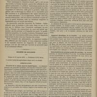 0104 - Page 92 - Hôtel-Dieu de Marseille. M. A. Fabre. La myocardite palustre et la myocardite puerpérale. (Leçon recueillies par le Docteur Garcin...) / Société de biologie. Séance du 26 janvier 1878. Communications. Troubles de la vision chez les hystériques. M. Charcot / Appareil électrique de la torpille. M. Marey / Inexcitabilité de certains points du cerveau. M. Franck, au nom de M. Pitres et au sien
