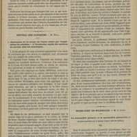 0111 - Page 99 - Hôpital de la Charité. M. Hardy. Altération du foie se rapprochant de la cirrhose atrophique par les symptômes présentés par la malade, mais en différant par les lésions anatomiques et les signes fournis par l'examen des urines / Hôpital des Cliniques. M. Broca. I. Anévrysme de la crosse de l'aorte traité par l'application du collodion. - II. Production rapide des eschares au sacrum chez les alcooliques / Hôtel-Dieu de Marseille. M. A. Fabre. La myocardite palustre et la myocardite puerpérale. (Leçon recueillies par le Docteur Garcin...)