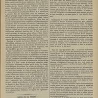 0121 - Page 109 - Hôtel-Dieu de Marseille. M. A. Fabre. La myocardite palustre et la myocardite puerpérale. (Leçon recueillies par le Docteur Garcin...) / Revue de la presse. Antagonisme entre la belladone et l'opium. (Lyon méd.) / Traitement de l'acné varioliforme. (Journ. de méd. et de chir. prat.) / Plaie du coeur par arme à feu