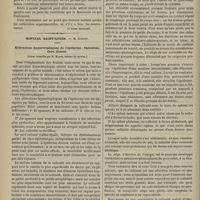 0134 - Page 122 - Séance de l'Académie de médecine. [Dr Victor Revillout] / Hôpital Saint-Louis. M. Guibout. Altérations hypertrophiques de l'épiderme. Callosités. Cors. Cornes. (Leçon recueillie par M. Magne...)